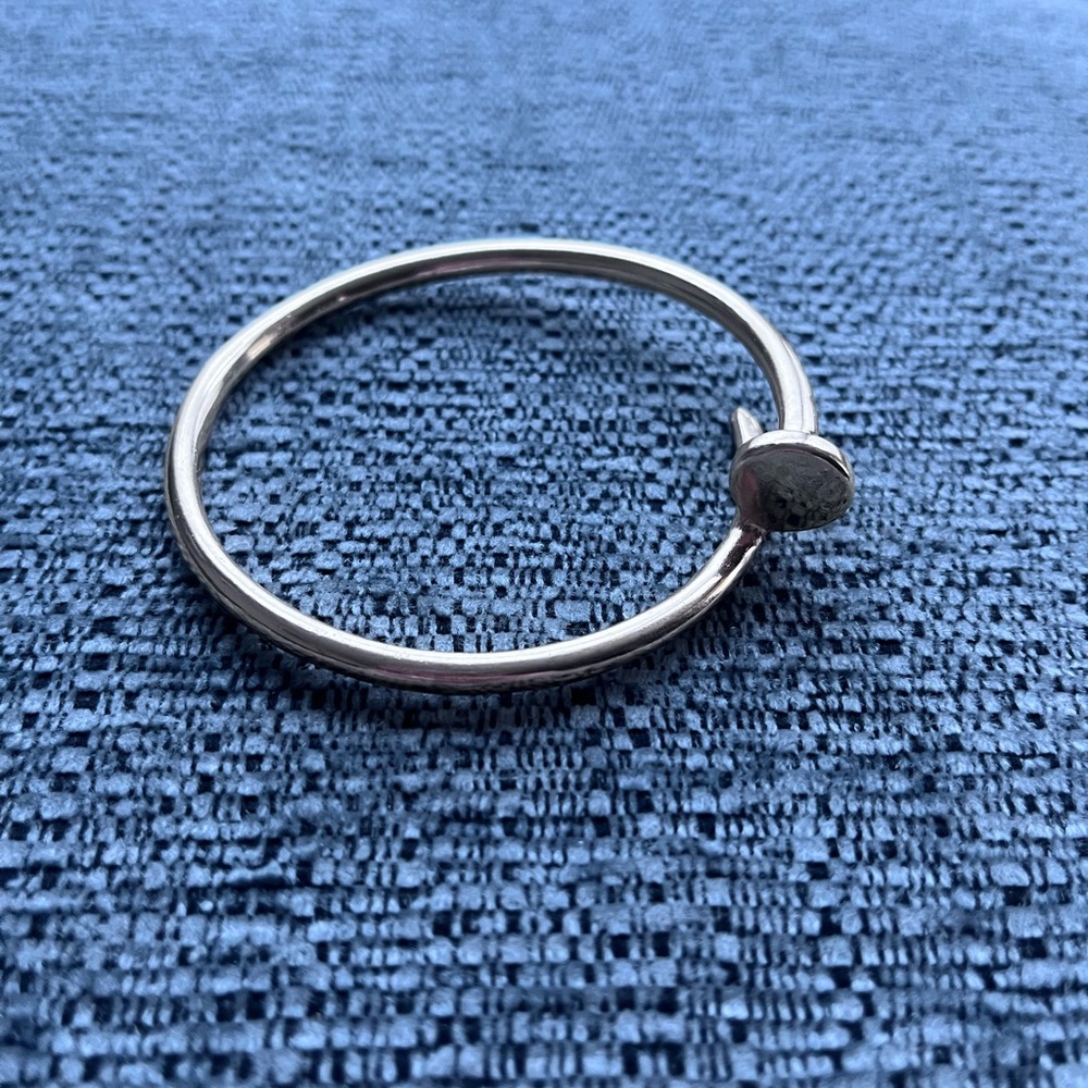 Golden Nail Inspired Bangle